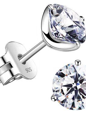 STUNNING FLAME" 18K Gold Plated Silver Brilliant Cut Simulated Diamond Cubic Zir